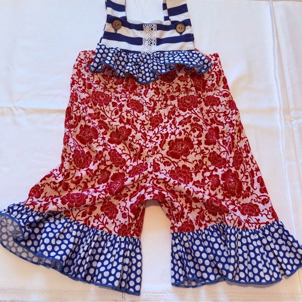 Striped and Floral Kids Romper